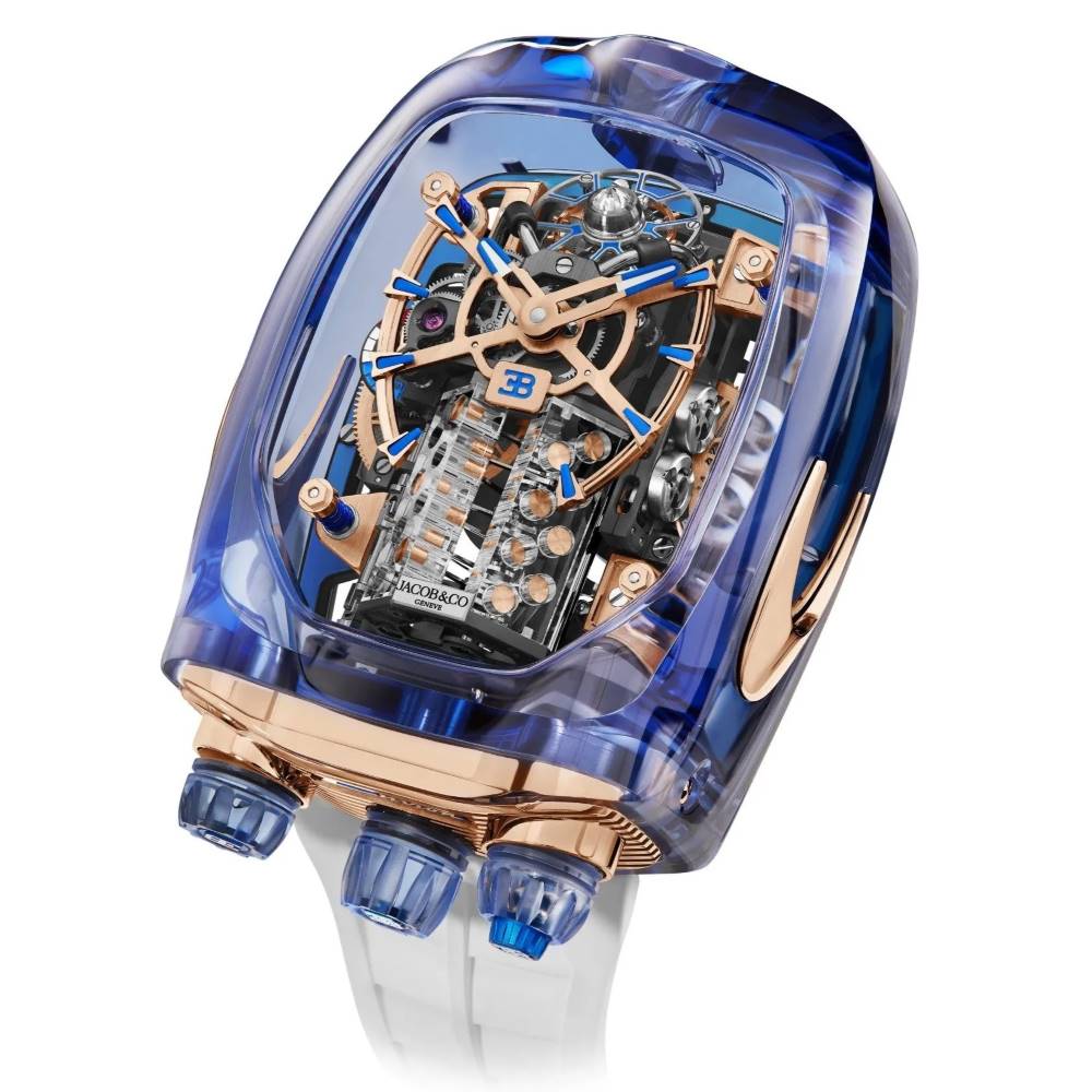 Đồng hồ Jacob & Co Bugatti Chiron Blue Sapphire Crystal