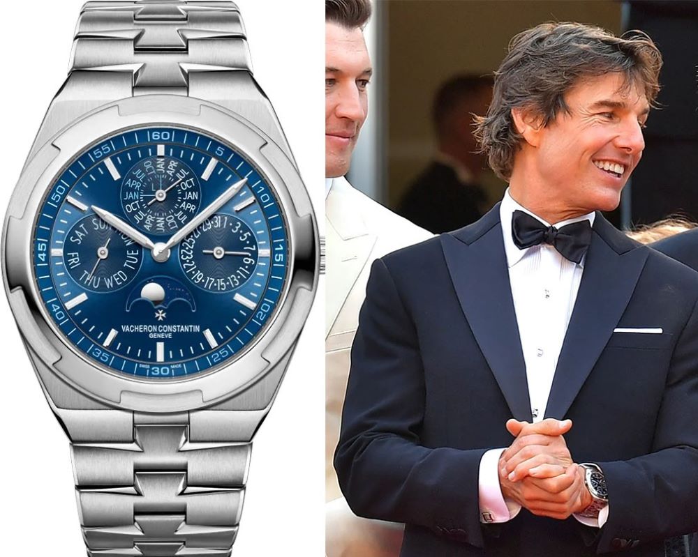 Tom Cruise đeo chiếc đồng hồ Vacheron Constantin với giá khoảng 120.000 USD khi ra mắt bộ phim mới.