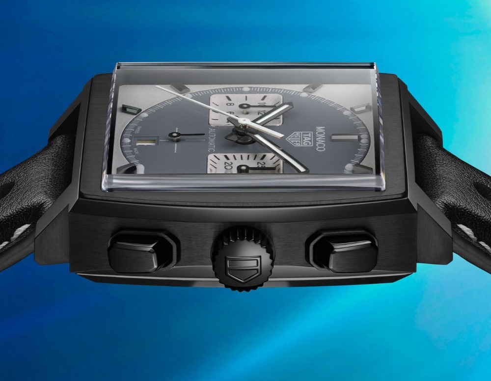 Đồng hồ TAG Heuer Monaco Night Driver Limited Edition - Mặt bên của vỏ