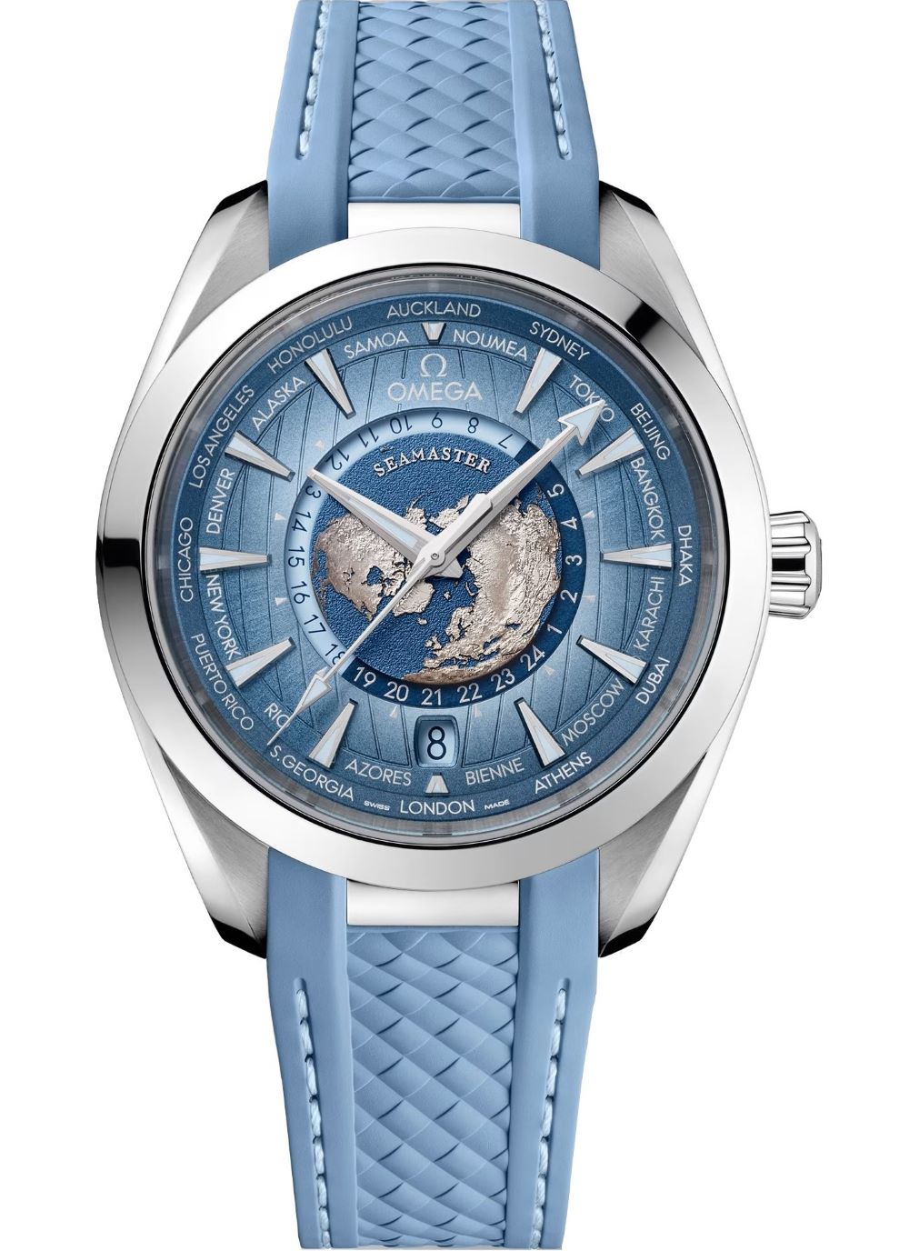 Đồng hồ Omega Seamaster Aqua Terra 150m Co-Axial Master Chronometer GMT Worldtimer 220.12.43.22.03.002