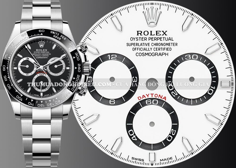 Đồng hồ Rolex Daytona 126500 với Mặt số và kính Shappire được nâng cấp