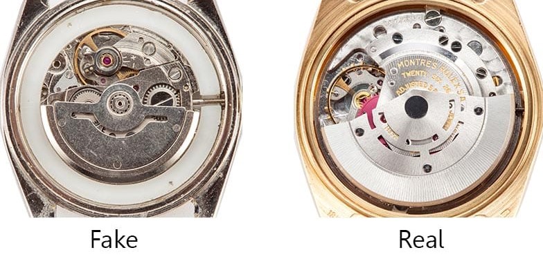 Kiểm tra Rolex thật giả thông qua bộ máy bên trong của đồng hồ