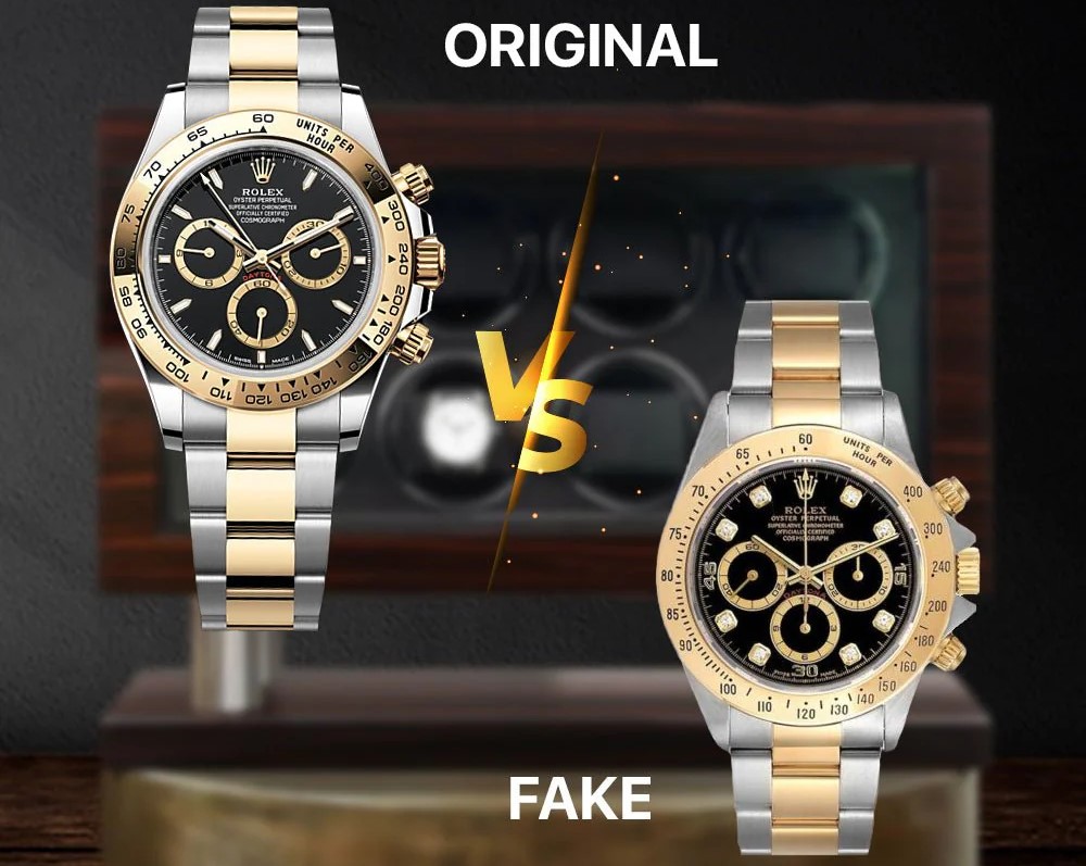 Chất lượng hoàn thiện giữa đồng hồ Rolex thật và Giả