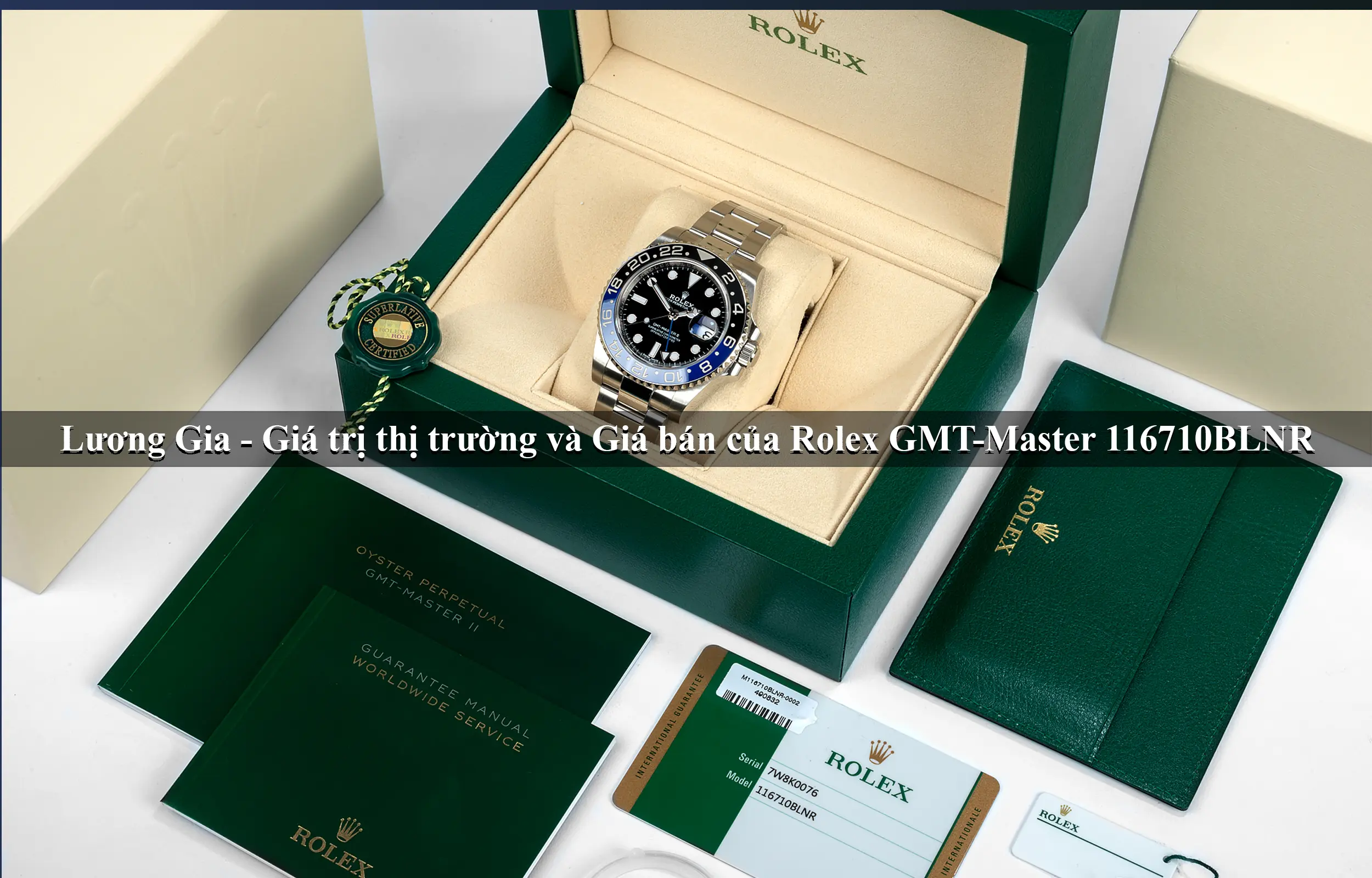 Giá trị thị trường và Giá bán của Rolex 116710BLNR