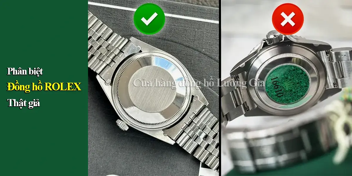 Dấu Hiệu Trên Nắp Lưng đồng hồ Rolex