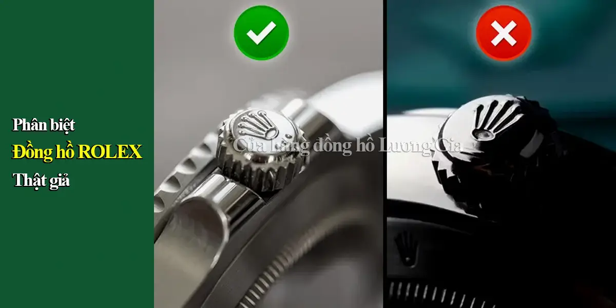 Dấu Hiệu Trên Núm Vặn đồng hồ Rolex