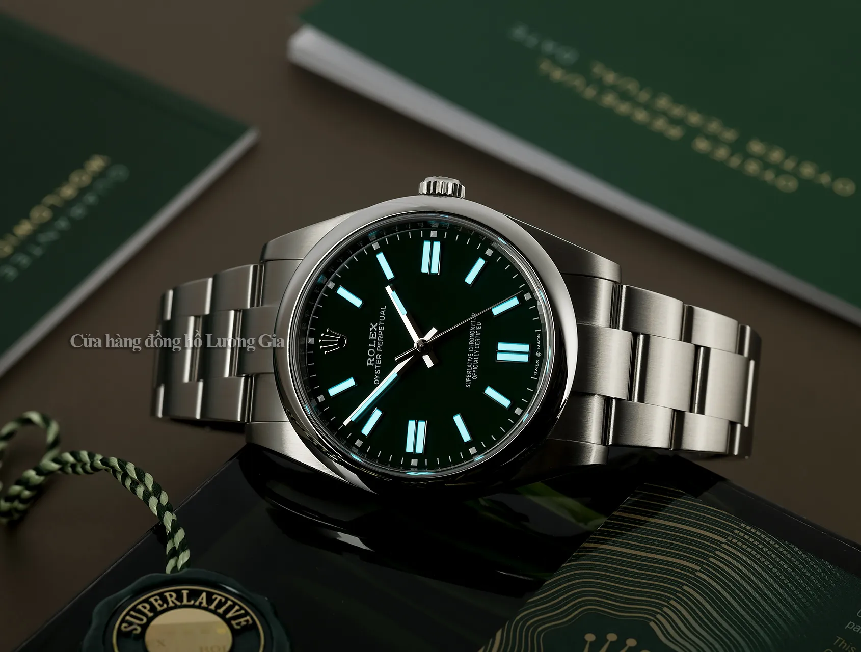 Đồng hồ Rolex Oyster Perpetual 124300 Stella Green