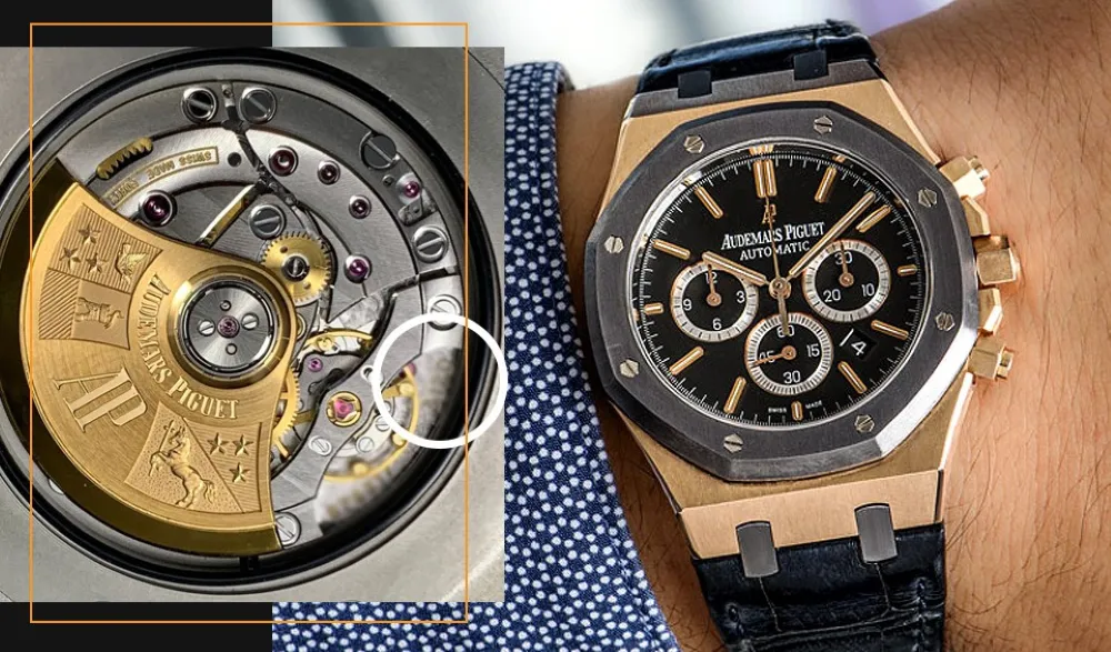 Số sê-ri trên bộ máy đồng hồ Audemars Piguet cổ điển