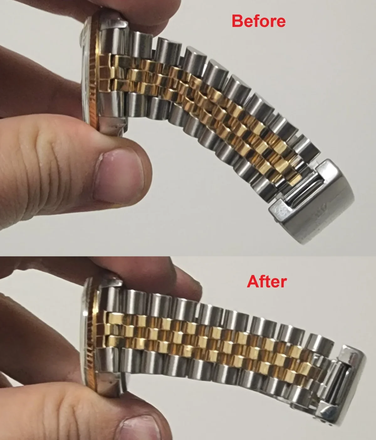 Phục hồi dây Rolex Jubilee bị giãn/nhão